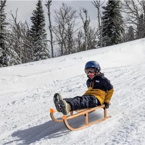 Slippery Racer Kids Wooden Foldable Snow Sled. image {3}