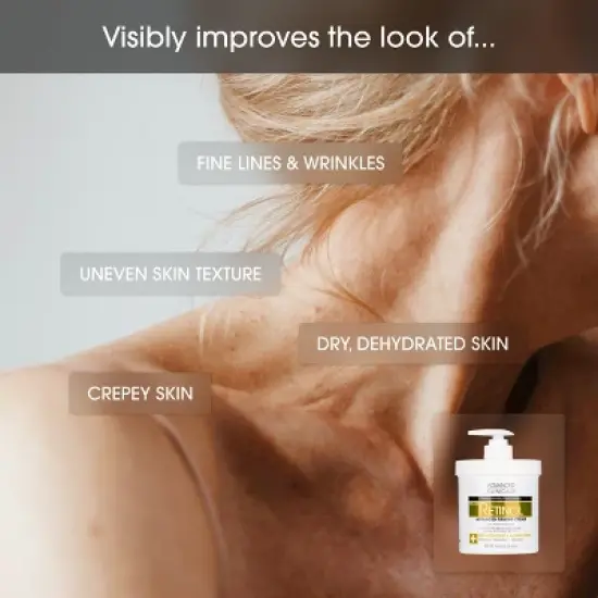 Advanced Clinicals Retinol Body Cream & Vitamin C Moisturizer Lotion Anti-Aging Bundle for Wrinkles and Dark Spots - Two 16 Oz image {6}