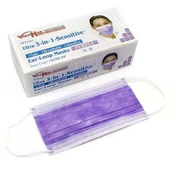 ValuMax Ultra-3-in-1 Sensitive Face Mask 50 Pcs image {3}