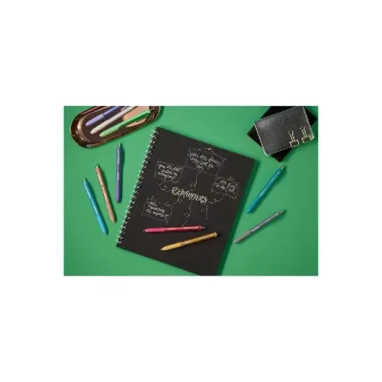 Paper Mate Inkjoy Metallic Retractable Gel Pen Medium Point 0.8mm Assorted Ink 10/Pack (2208638) image {7}