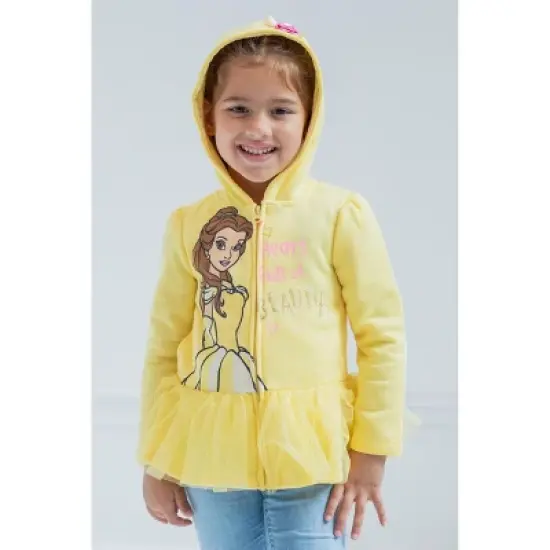 Disney Princess Moana Cindrella Ariel Belle Zip Up Hoodie Infant image {1}