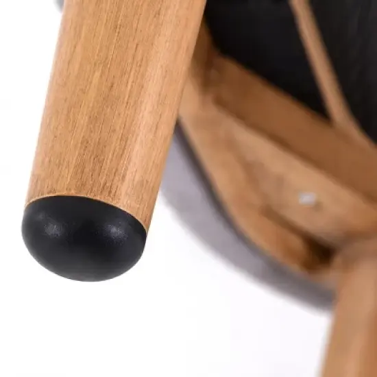 Woven Accent Outdoor Sofa Set 3Seater + Textured Wood Frame Lounge Chairs & Rectangular Table image {10}