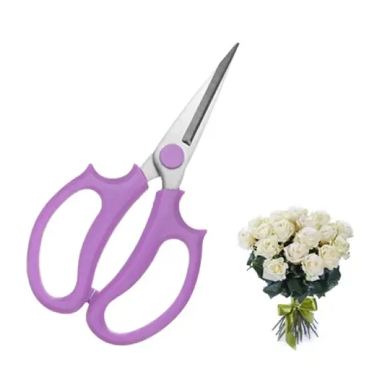 Unique Bargains Stainless Steel Garden Comfortable Grip Flower Pruning Shears image {10}