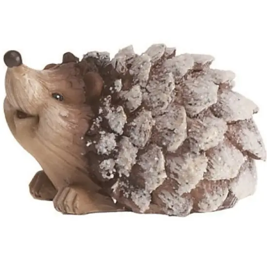 Transpac Small Resin Snow Hedgehog Set of 4 - Charming Christmas Decorative Objects for Holiday Cheer image {4}