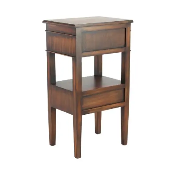 Distressed Wooden Side Table with Drawers - Olivia & May image {3}