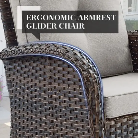 Gymojoy Sofa Chair with Propane Fire Pit Table Set image {8}