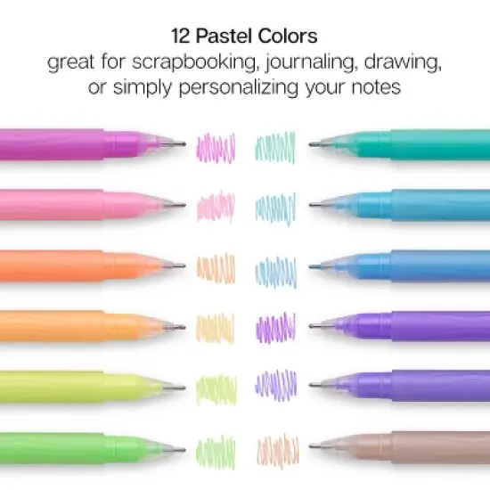 KINGART Gel Pens 12 Pastel Colors image {2}