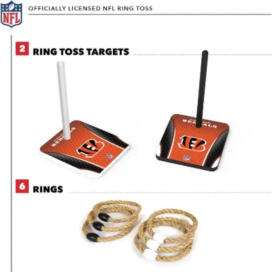 NFL Cincinnati Bengals Solid Wood Quoits Toss Game image {1}