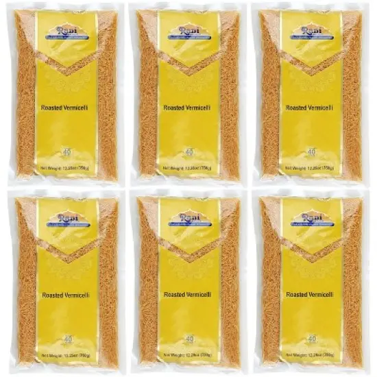 Roasted Vermicelli (Roasted Wheat Noodles) - 12.25oz (350g) Pack of 6 - Rani Brand Authentic Indian Products image {4}