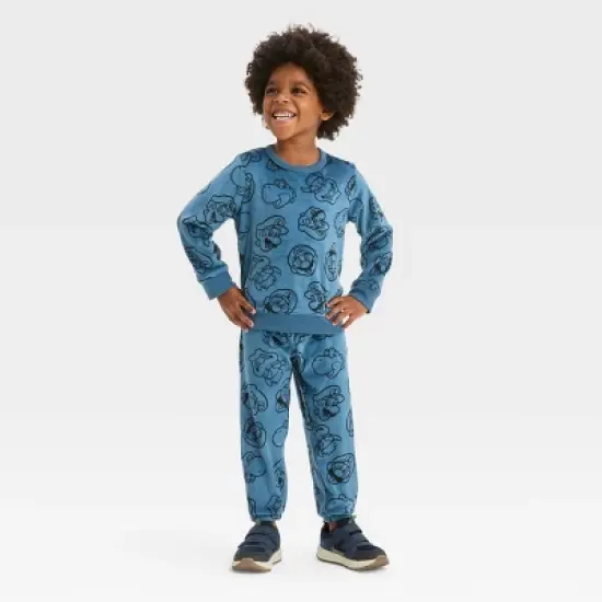 Toddler Boys' Nintendo Super Mario Top and Bottom Set - Blue image {3}