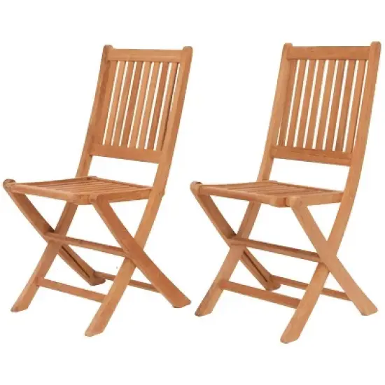 Prague 7pc Patio Teak Wood Dining Set - International Home Miami image {3}