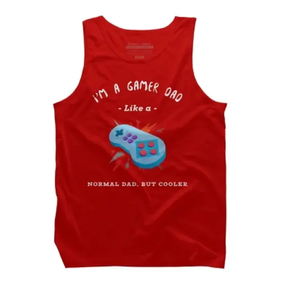 Men's Design By Humans Gamer Dad Like A Normal Dad, But Cooler By KaiHamilton Tank Top image {4}