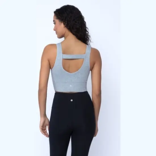 90 Degree By Reflex Womens 2 Pack Ribbed Seamless Bianca Strappy Back V-Neck Cropped Tank image {4}