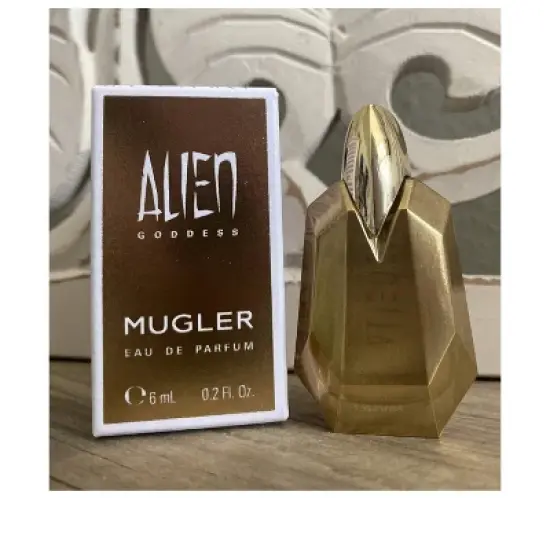 Thierry Mugler Alien Goddess Eau De Parfum EDP - Bergamot, Coconut Water, Jasmine, Heliotrope, Bourbon Vanilla 0.2 Oz Mini Women Goddess Everyday Use image {3}