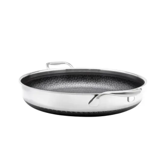 Livwell Brands Diamond Clad 14" Hybrid Nonstick Stainless Steel Everything Pan: Tri Ply, Oven & Dishwasher Safe, 6.65 Qt image {2}