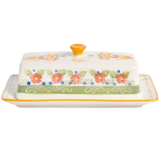 Laurie Gates Tierra 4 Piece Hand Painted Ceramic Tableware Accessory Set image {5}