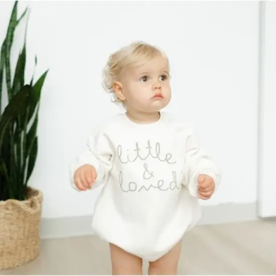 Grayson Collective Baby Graphic Bubble Romper - Off-White image {4}