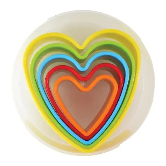 R&M International Heart Cookie and Biscuit Cutters, Assorted Sizes, 5-Piece Set image {2}