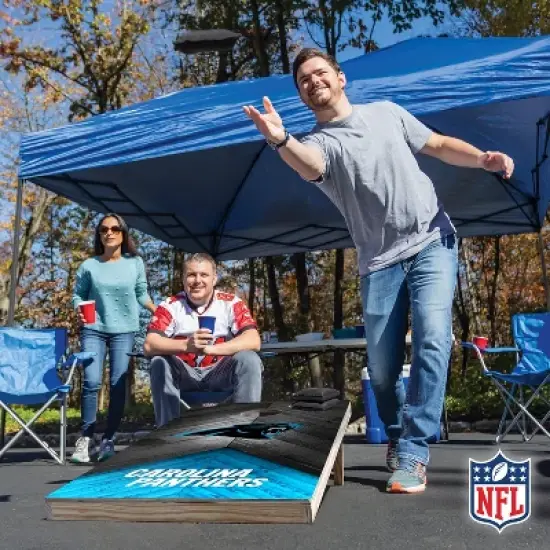 NFL Carolina Panthers 2'x4' Wood Cornhole Set image {7}