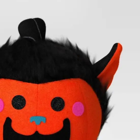 Fabric Pumpkin and Werewolf Figurine - Hyde and EEK! Boutique&trade; Orange image {3}