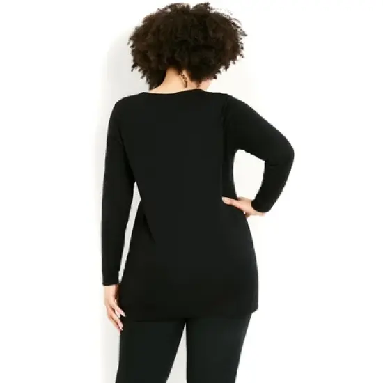 Women's Plus Size Holly & Candy Sweater - Black | EVANS image {1}