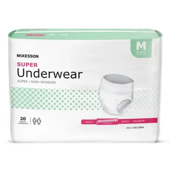 McKesson Disposable Underwear Pull On with Tear Away Seams Medium, UW33844, Moderate image {6}