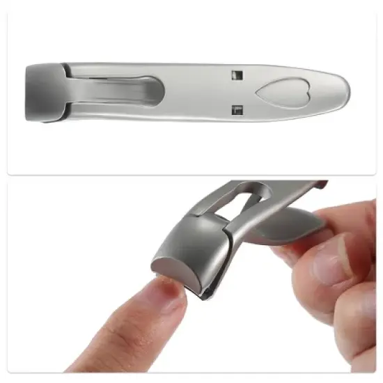Unique Bargains Portable Stainless Steel Nail Clipper Silver Tone 1Pc image {4}
