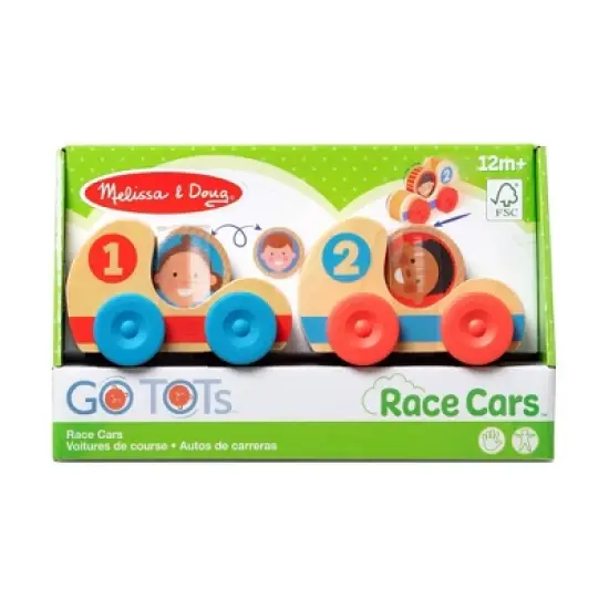 Melissa & Doug GO Tots Wooden Race Cars (2 Cars, 2 Disks) image {2}