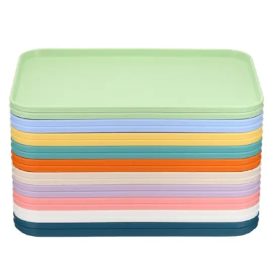 Unique Bargains PP Plastic Reusable Lightweight Serving Tray 20 Pcs image {7}