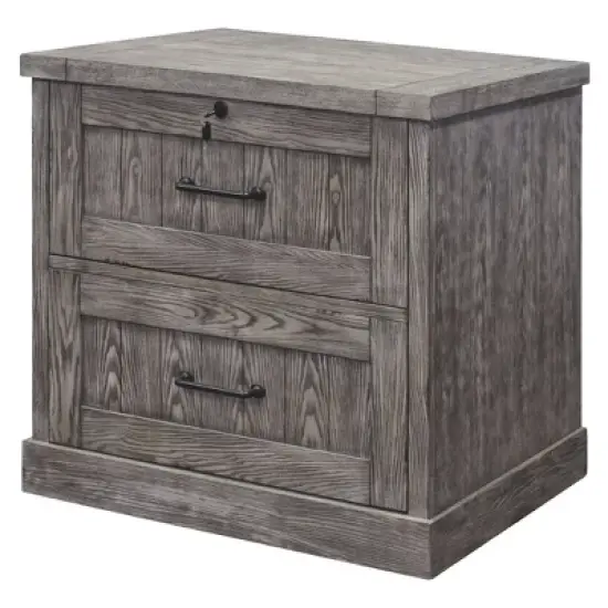 Avondale File with Locking Legal/Letter File Drawer Fully Assembled Gray - Martin Furniture image {3}