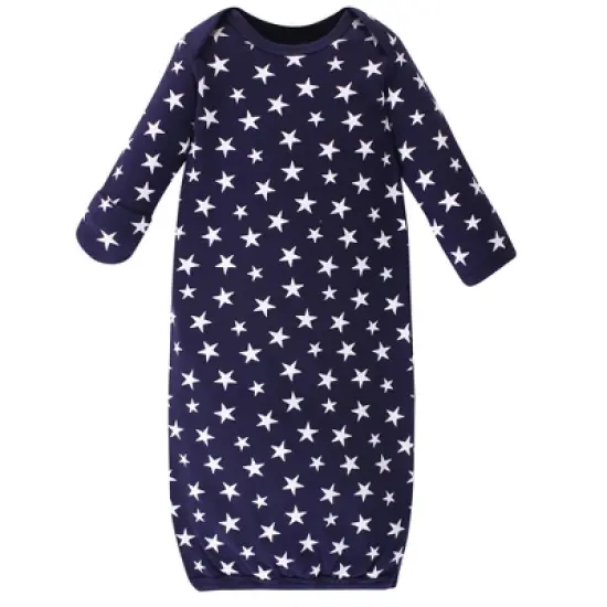 Hudson Baby Infant Boy Cotton Gowns, Rocket Ship, Preemie/Newborn image {2}