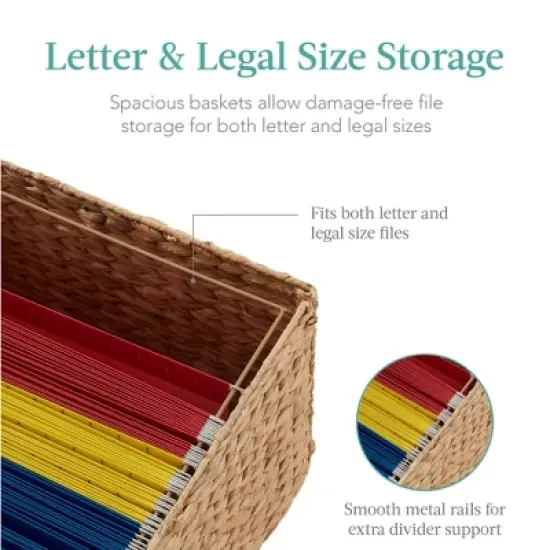 Best Choice Products Vertical Rolling File Cabinet for Home, Office w/ Rubberwood Frame, Locking Caster Wheels image {2}