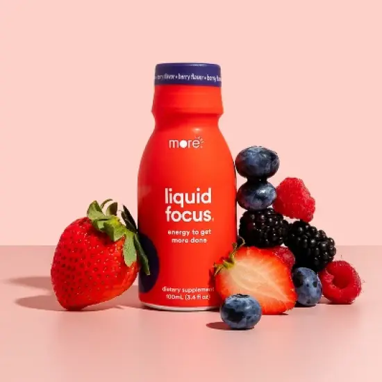 Liquid Focus by More Labs, Nootropic Smart Drink with Antioxidants and Adaptogenic Herbs for Energy and Concentration, 150mg Caffeine image {1}