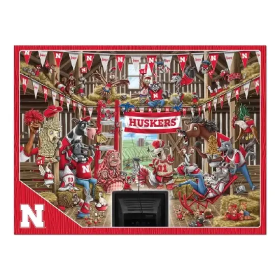 NCAA Nebraska Cornhuskers Barnyard Fans 500pc Puzzle image {2}