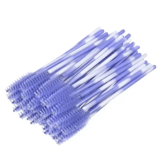 Unique Bargains Colored Mascara Wands Eyelash Eye Lash Brush Makeup Applicators Kit Plastic 50Pcs image {7}