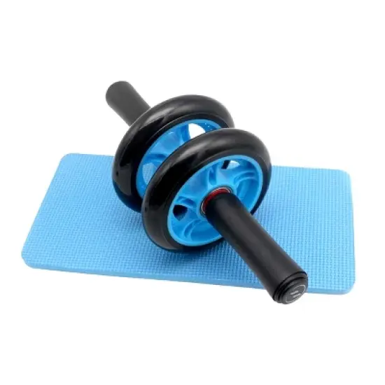 Lexi Home Stack Synergy Abdominal Exercise Double Wheel Roller with Knee Pad image {3}