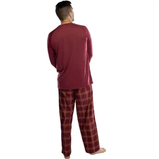 Harry Potter Men's Raglan Shirt And Plaid Pants Pajama Set image {1}