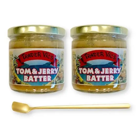 Trader Vic's Tom & Jerry Batter Mix 8.5 Oz. X 2 Jars with Bonus Gift Gold Stainless Steel Stirring Spoon (3-Pc Set) image {6}