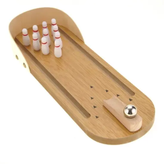 Ready! Set! Play! Link Tabletop Wooden Board Mini Arcade Bowling Game image {4}