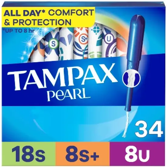 Tampax Pearl Triple Pack with Super/Super Plus/Ultra Absorbency Unscented Plastic Tampons - 34ct image {14}