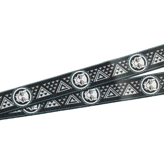 Black Panther Lanyard ID Badge Holder Design With Charm image {2}