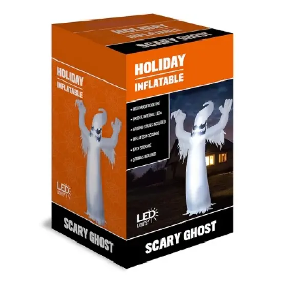 Joyfy 12 FT Halloween Inflatable Outdoor Decoration, Scary Ghost Inflatable with LEDs for Halloween Party Indoor, Outdoor, Yard, Garden, Lawn Decor image {7}