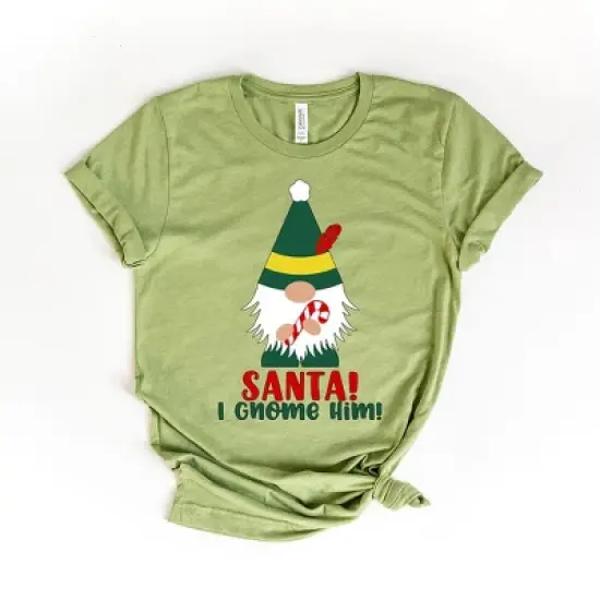 Simply Sage Market Women's Santa I Gnome Him Short Sleeve Graphic Tee image {3}