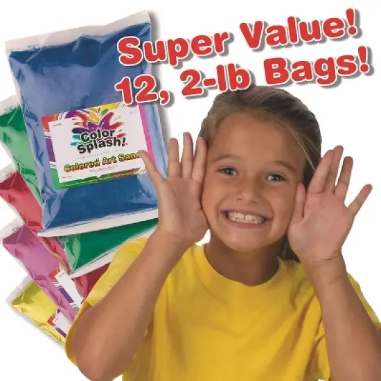Color Splash!&reg; Art Sand, 2-lb. bags, 12-Color Assortment (Pack of 12) image {2}