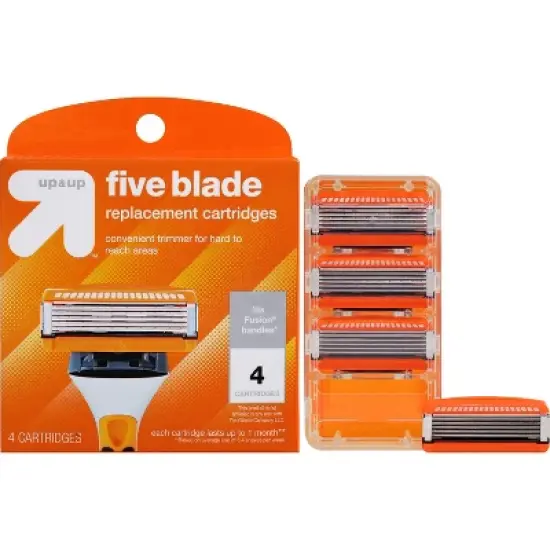 Men's Five Blade FITS Cartridges 4ct - up&up&trade; image {1}