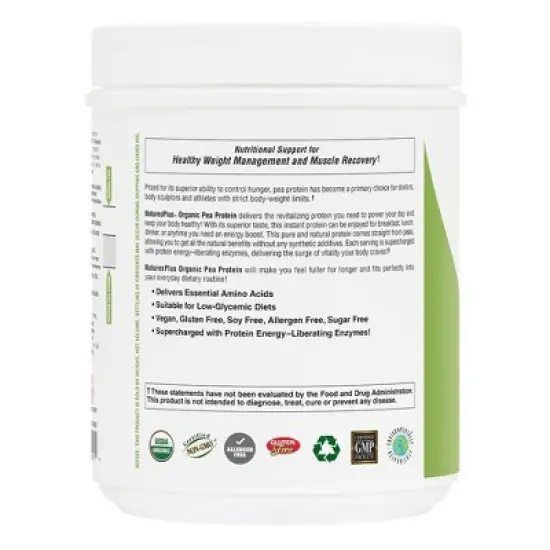 Pea Protein Organic by Nature's Plus  -  1.1 lb Powder image {2}