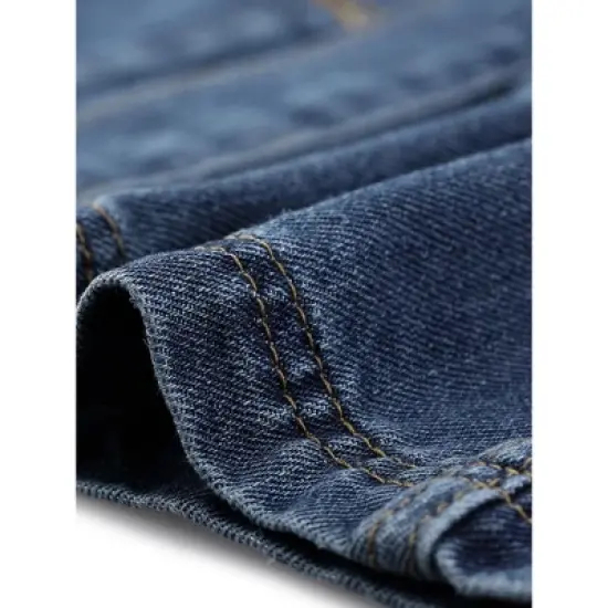 Agnes Orinda Women's Plus Size Buttons Long Sleeve Jean Jackets image {4}