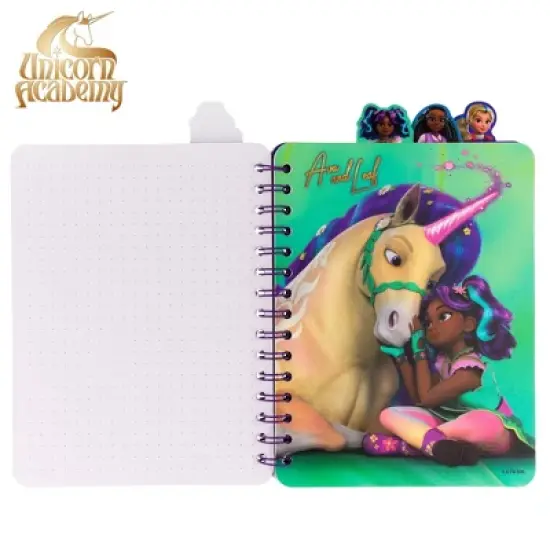 Inkology, LLC Unicorn Academy 4-Tab Spiral Notebook With 160 Dotted Sheets | 6 x 9 Inches image {3}