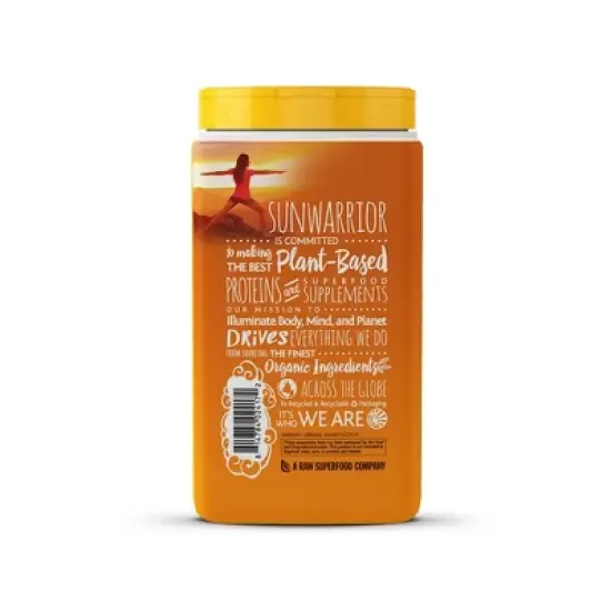 Classic Plus Protein Powder, Plant-Based Protein, Sunwarrior, Chocolate Flavor, 750gm (30 Servings) image {3}