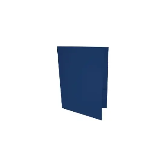 LUX 9 x 12 Presentation Folders Standard Two Pocket Navy Blue 50/Pack (LUX-PF-103-50) image {1}